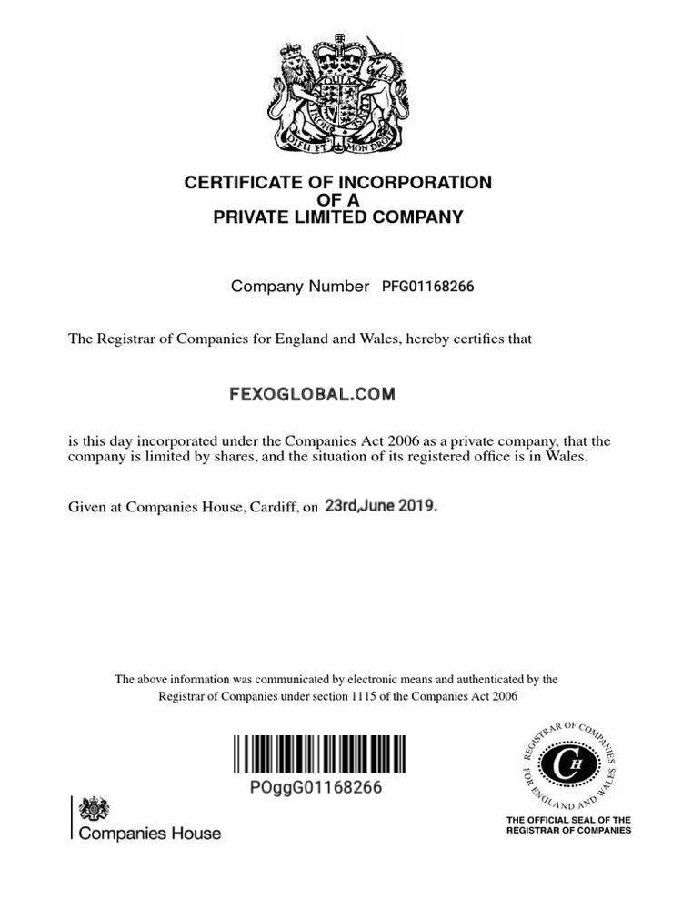 certificate